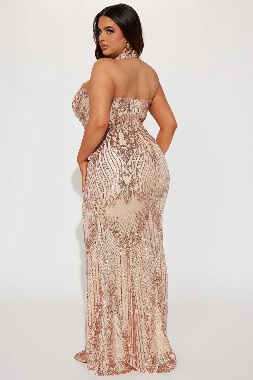 Gigi Sequin Maxi Dress - Gold