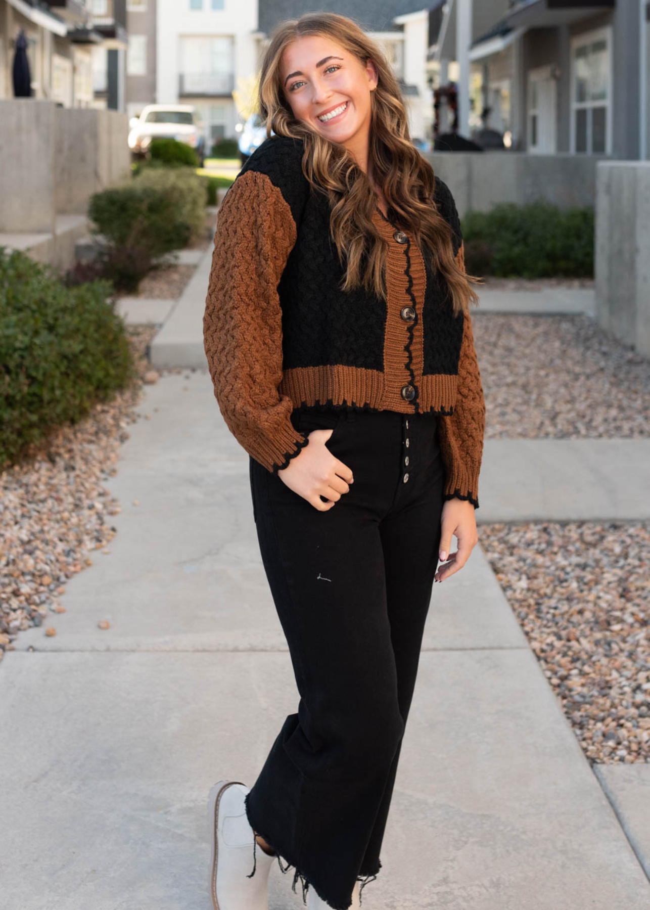 Taylor Black Knit Cardigan