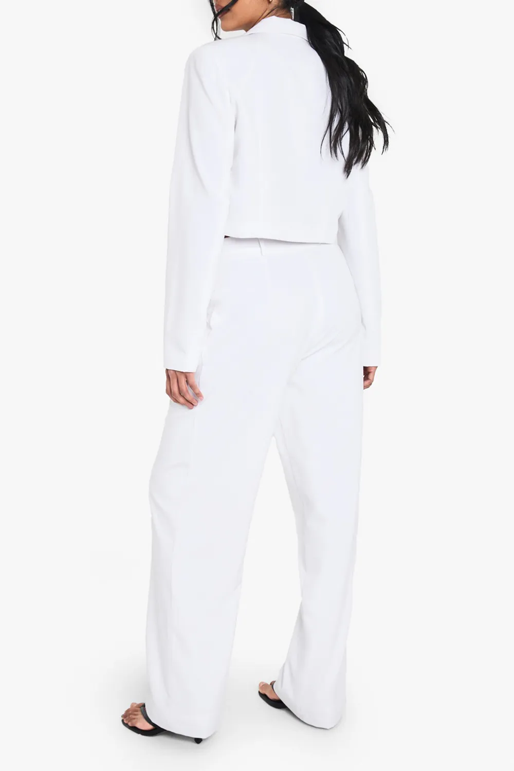 Elegant Tailoring Art White Women's Trousers