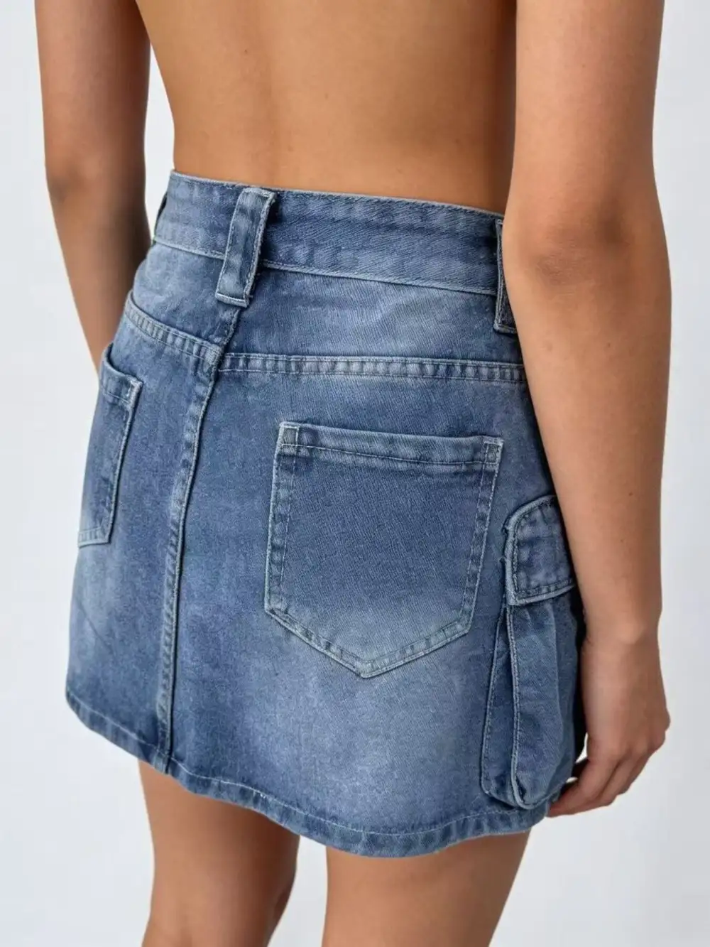 Denim Washed Skirt