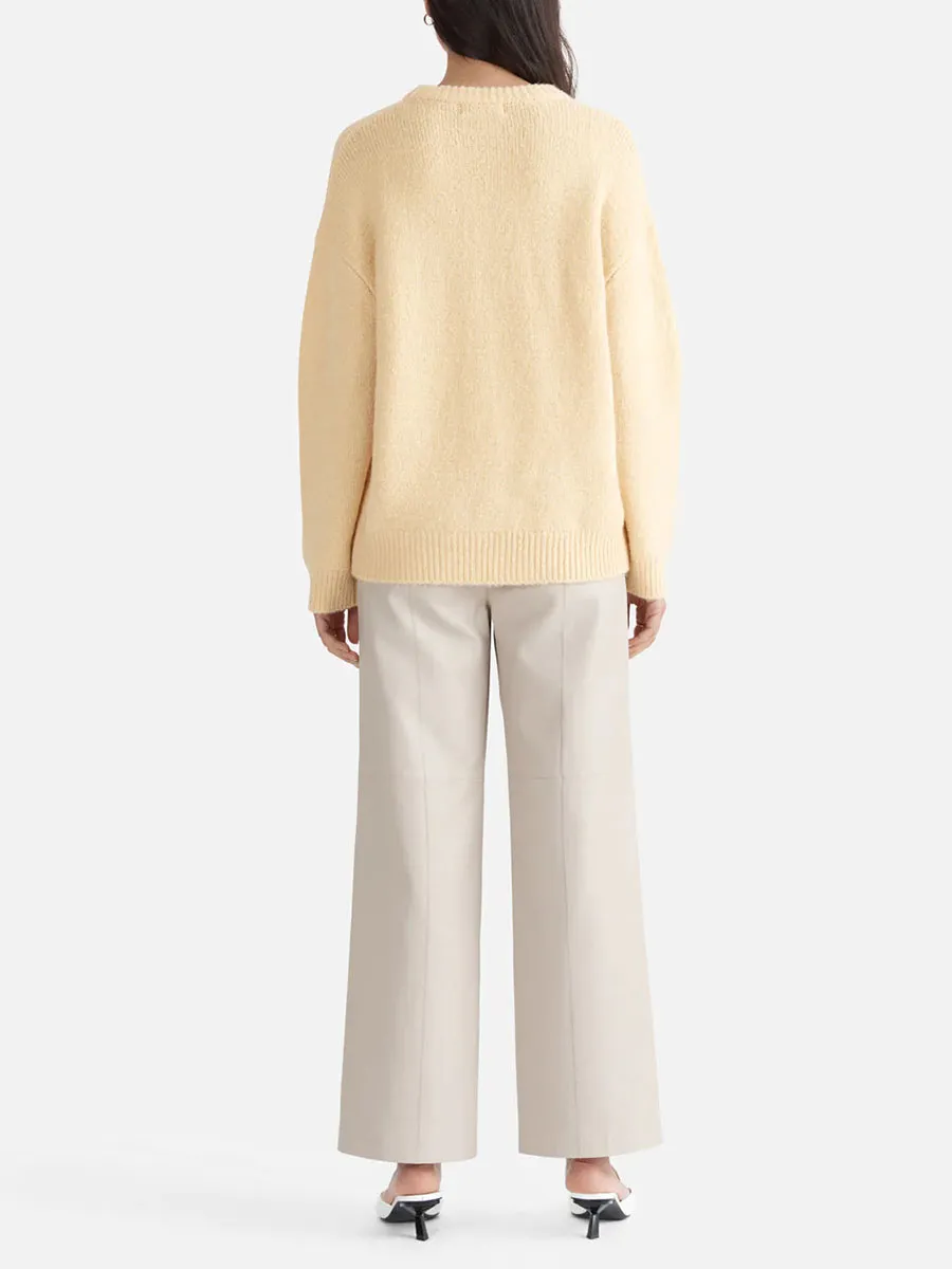 Khaki Mohair Knit Sweater
