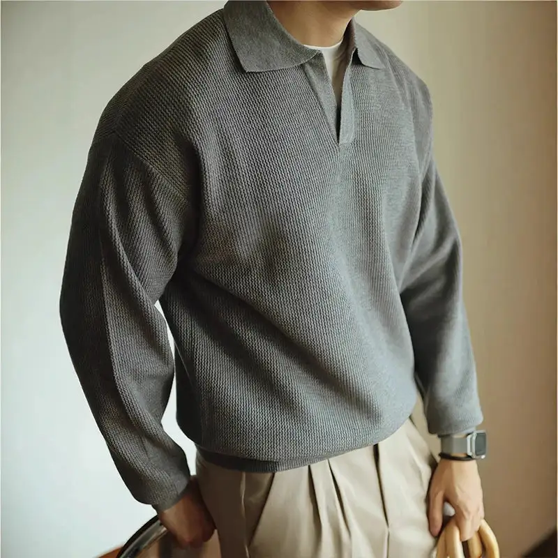 Open Knit Short Sleeve Polo