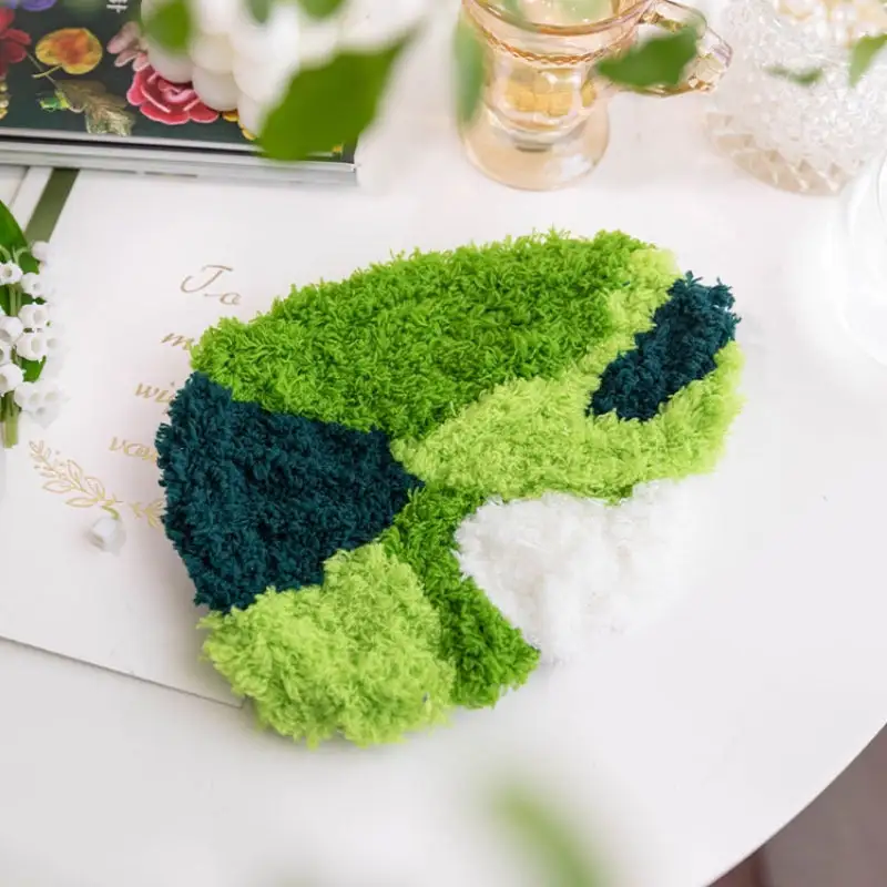 Handmade Moss Rug & Coasters Tufting Coaster Handmade Material Pack Kit