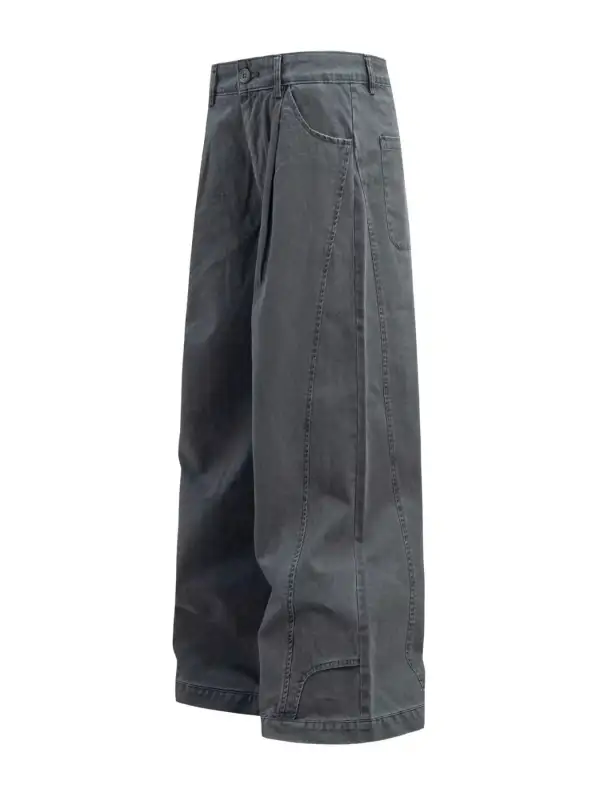 Men's Wide Leg Pleated Pants