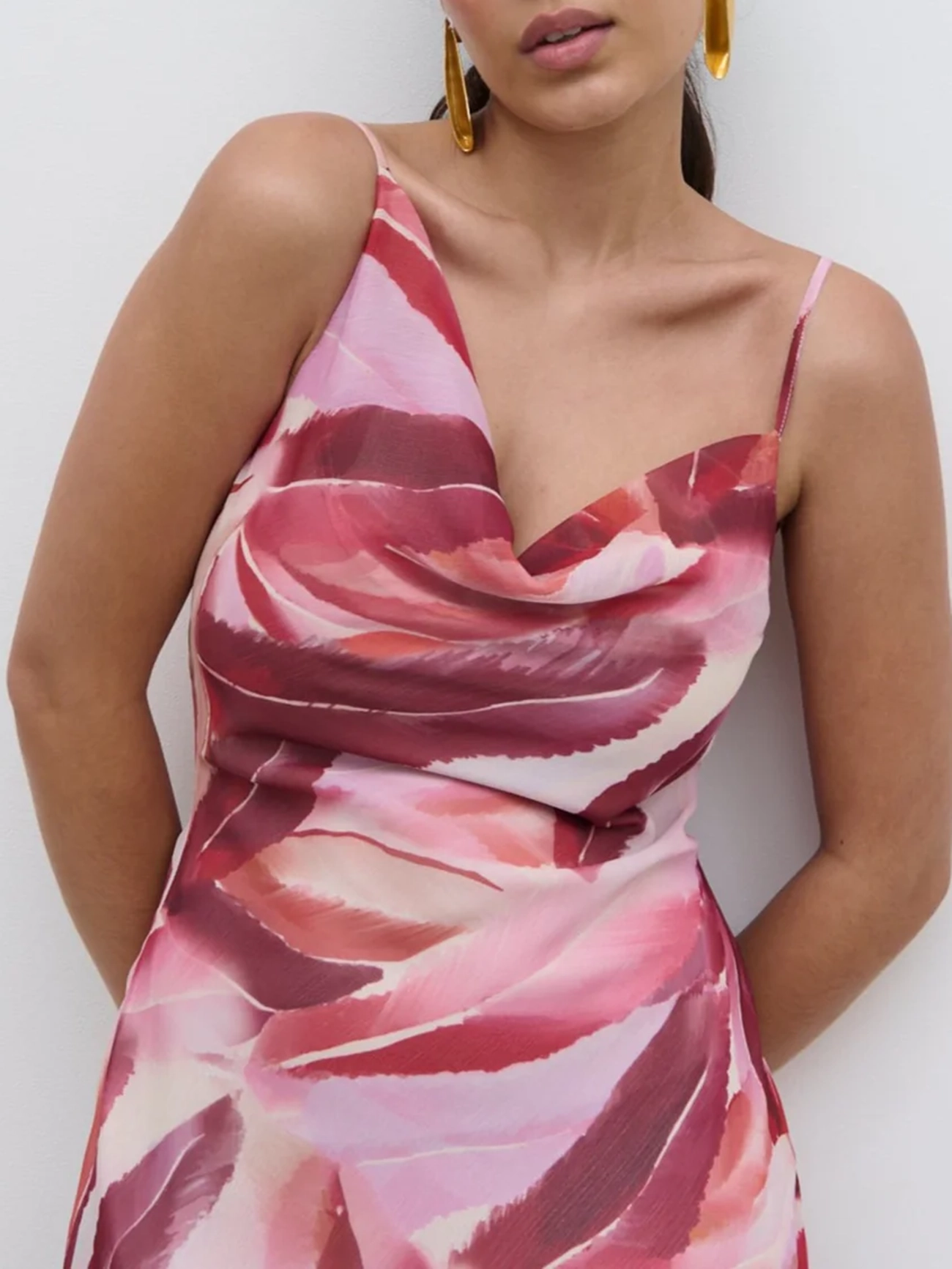 Asymmetric Cowl Maxi Dress