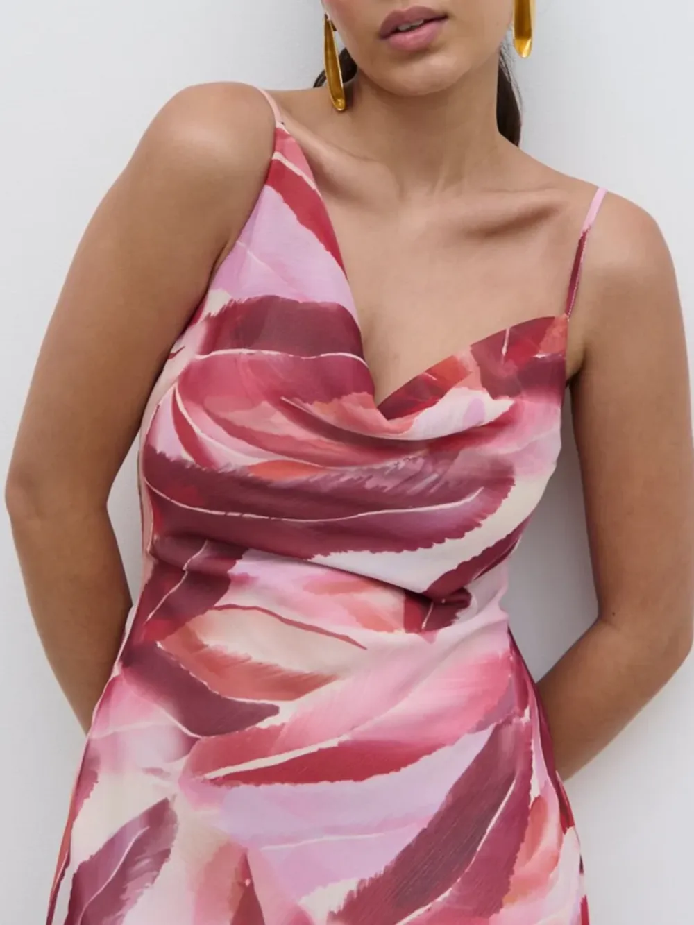 Asymmetric Cowl Maxi Dress