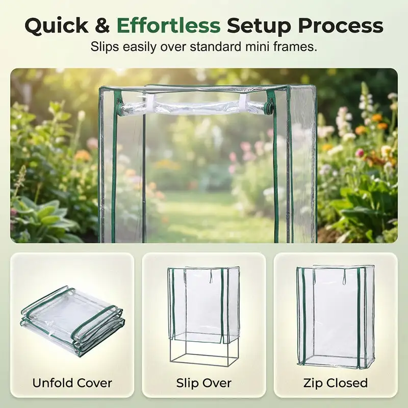 🥳2026 HOT SALE🥳💞50K+ SOLD! ❄️🌿 All-Weather Plant Cover – clear PVC lets sunlight in, keeps frost out. Grow herbs & veggies all year round. Indoor & outdoor use!