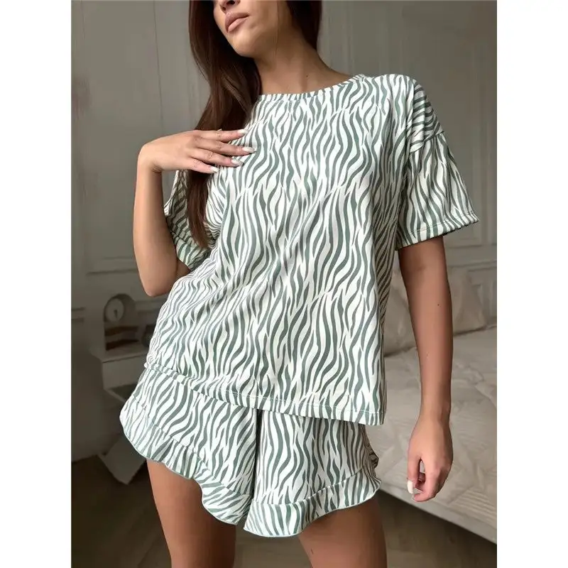 Knit Russian Cross Border Pajama Set