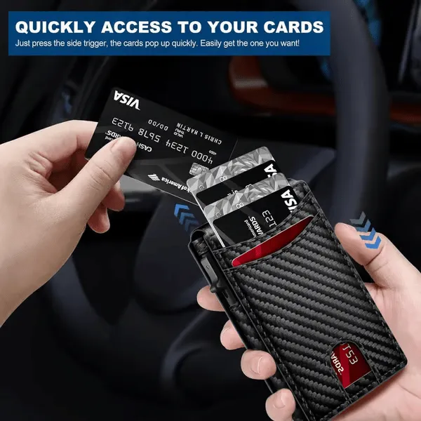 Anti-Theft RFID Aluminum Pop-up Card Holder