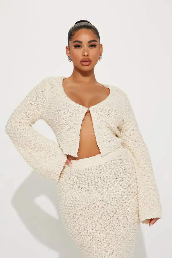 Shanelle Sweater Skirt Set - Ivory