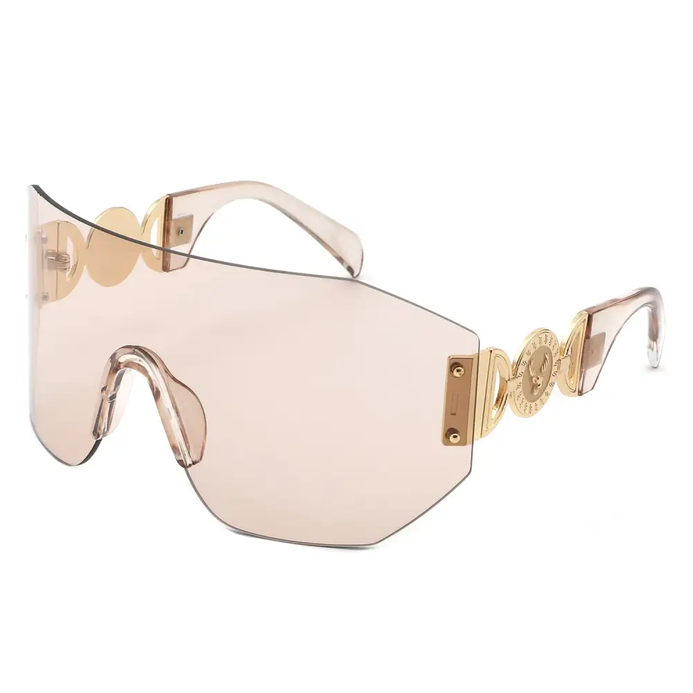 Square Rimless Frame Sunglasses