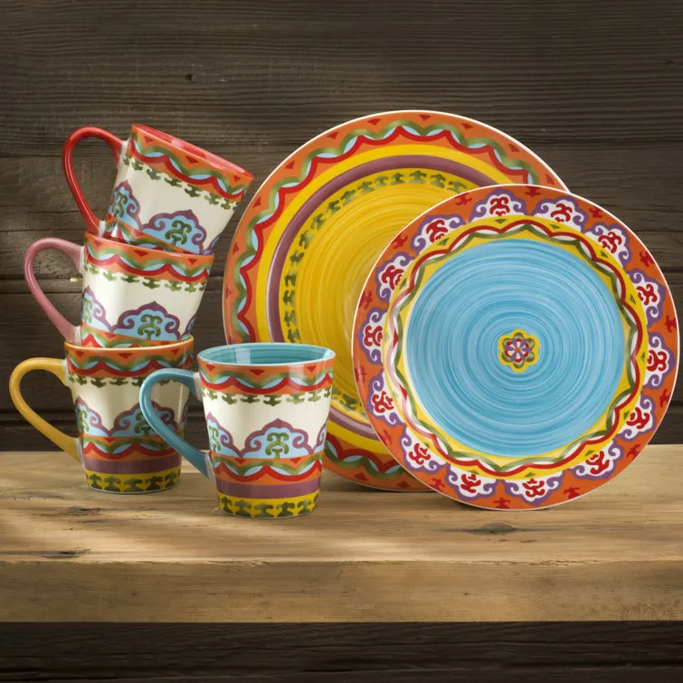 Euro Ceramica Galicia Stoneware Dinnerware Set - Service for 4