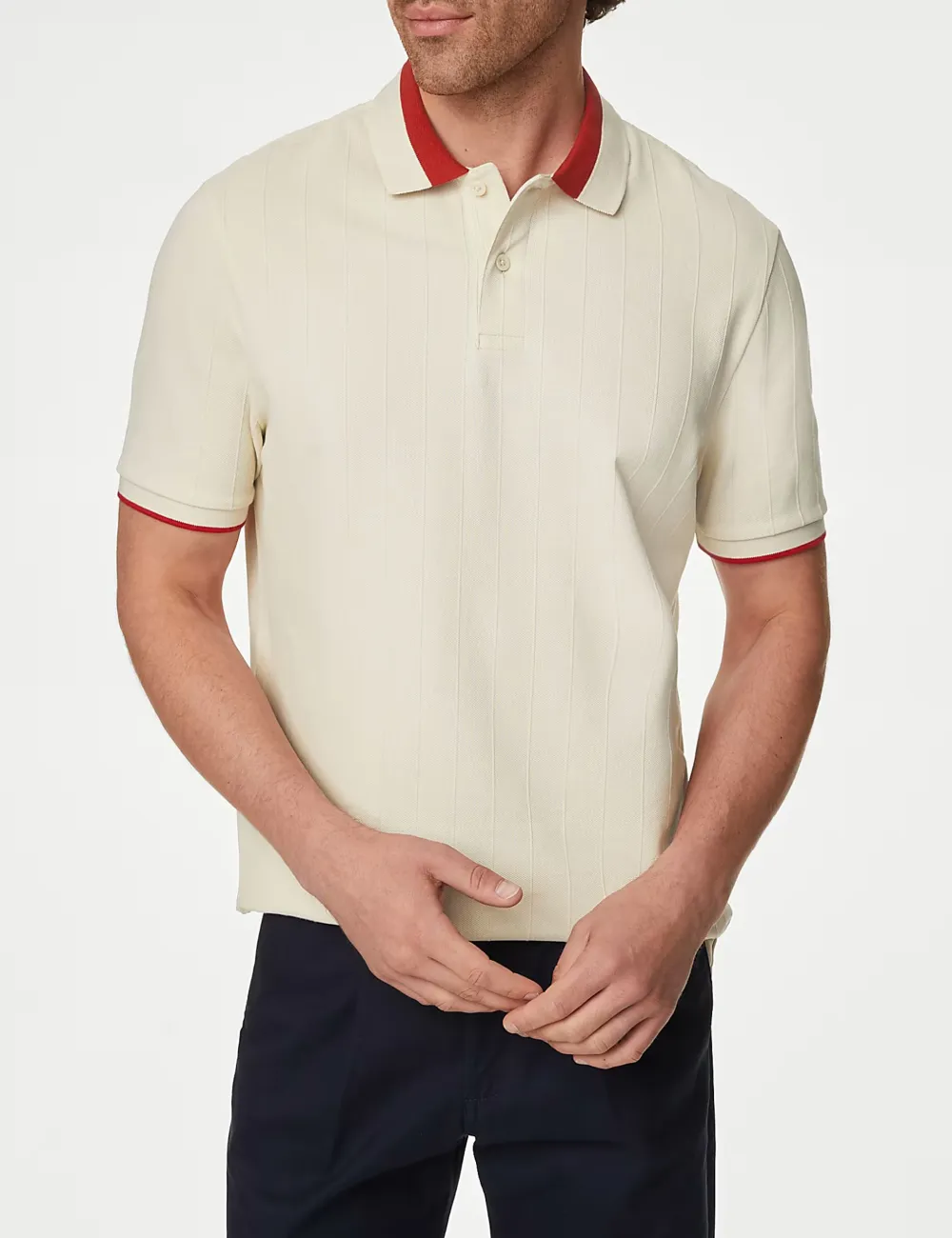 Cotton Rich Textured Polo Shirt