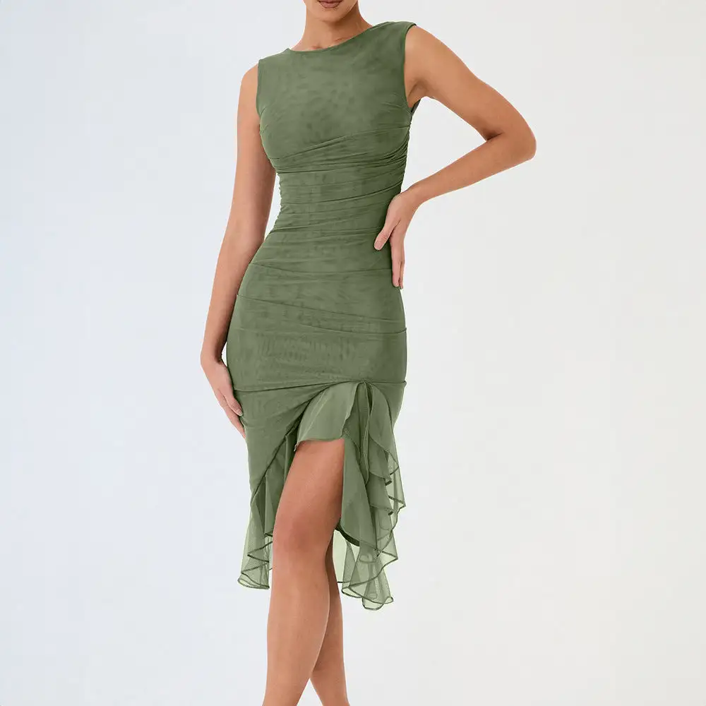 Ruched Midi Dress