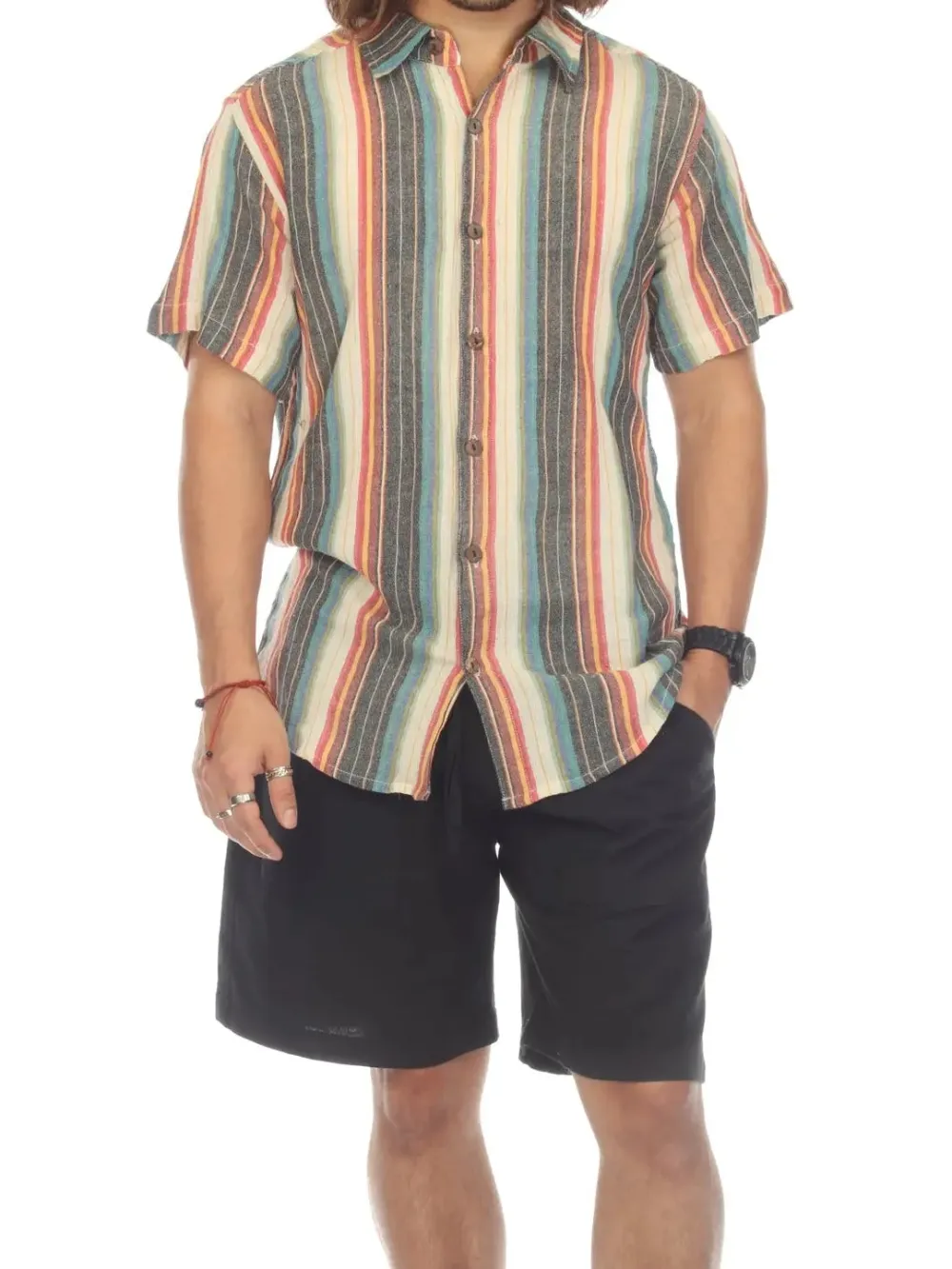 Everyday Striped Downs Button Down Shirt