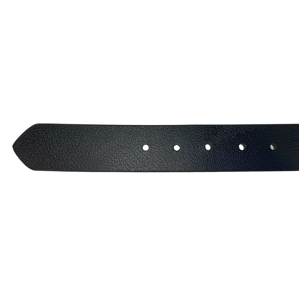 Matte Buckle Formal Leather Belt