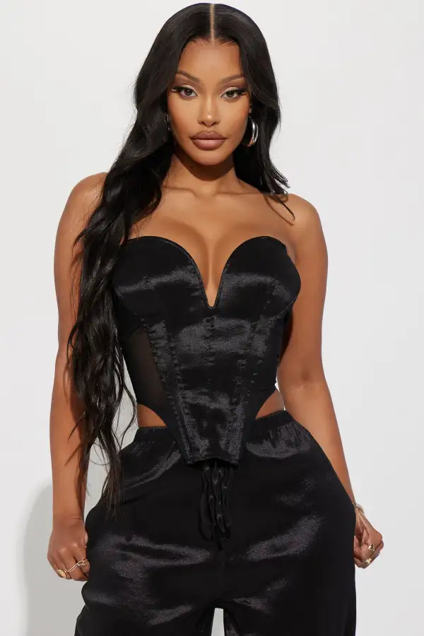 Not Letting Go Pant Set  - Black
