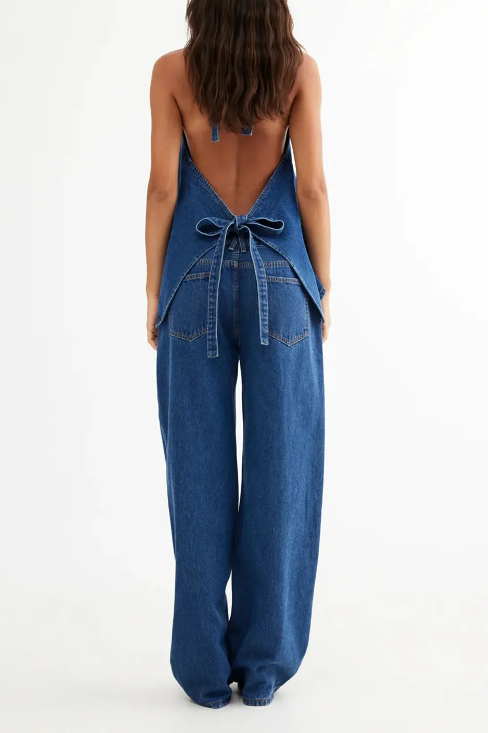 Designer Contrast Low-Rise Loose Jeans