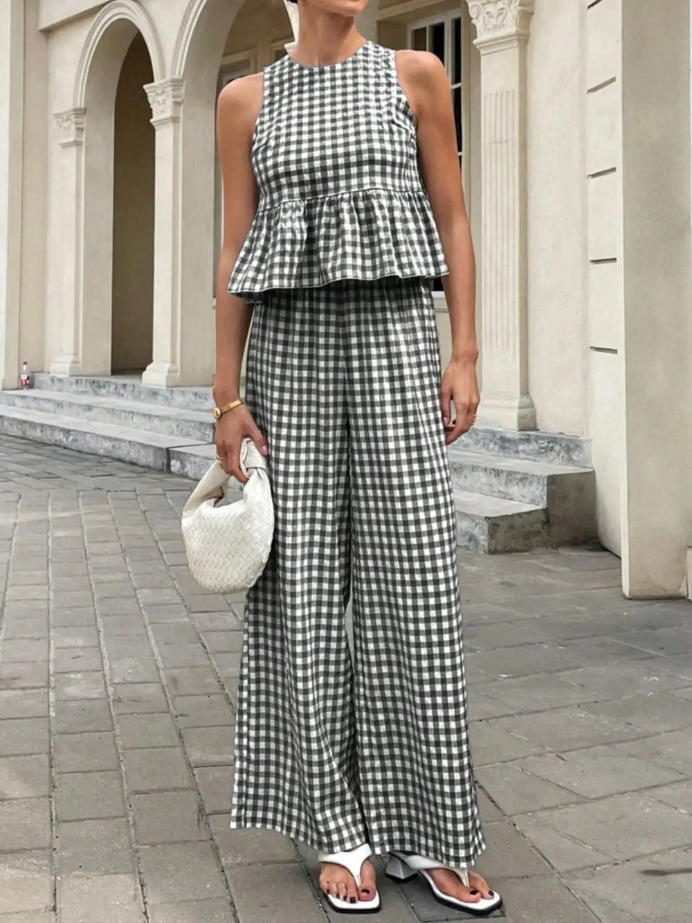 Simple Wide Leg Sleeveless Jumpsuit