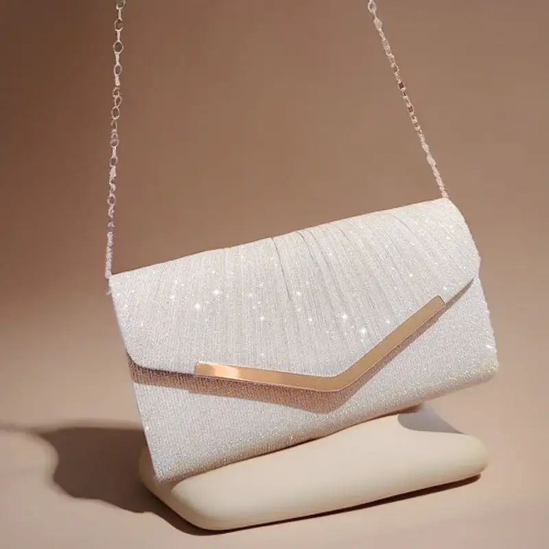 Compact Pleated Clutch Bag