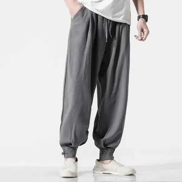 Men's Linen Blend Relaxed Joggers