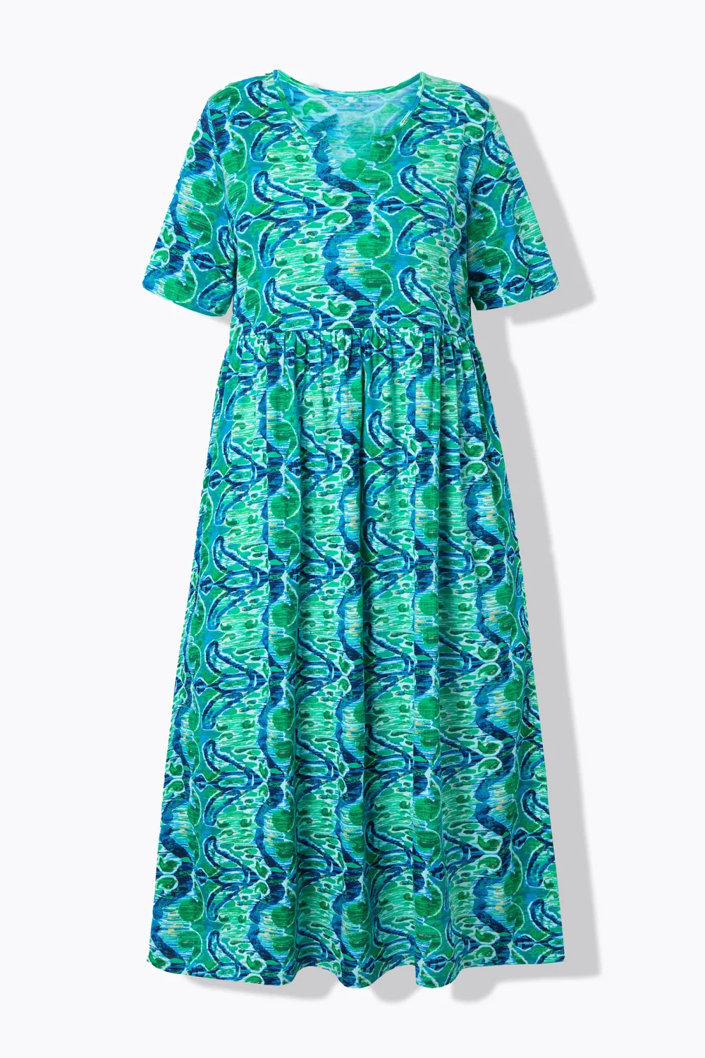 Elastic Waist Short Sleeved Dress