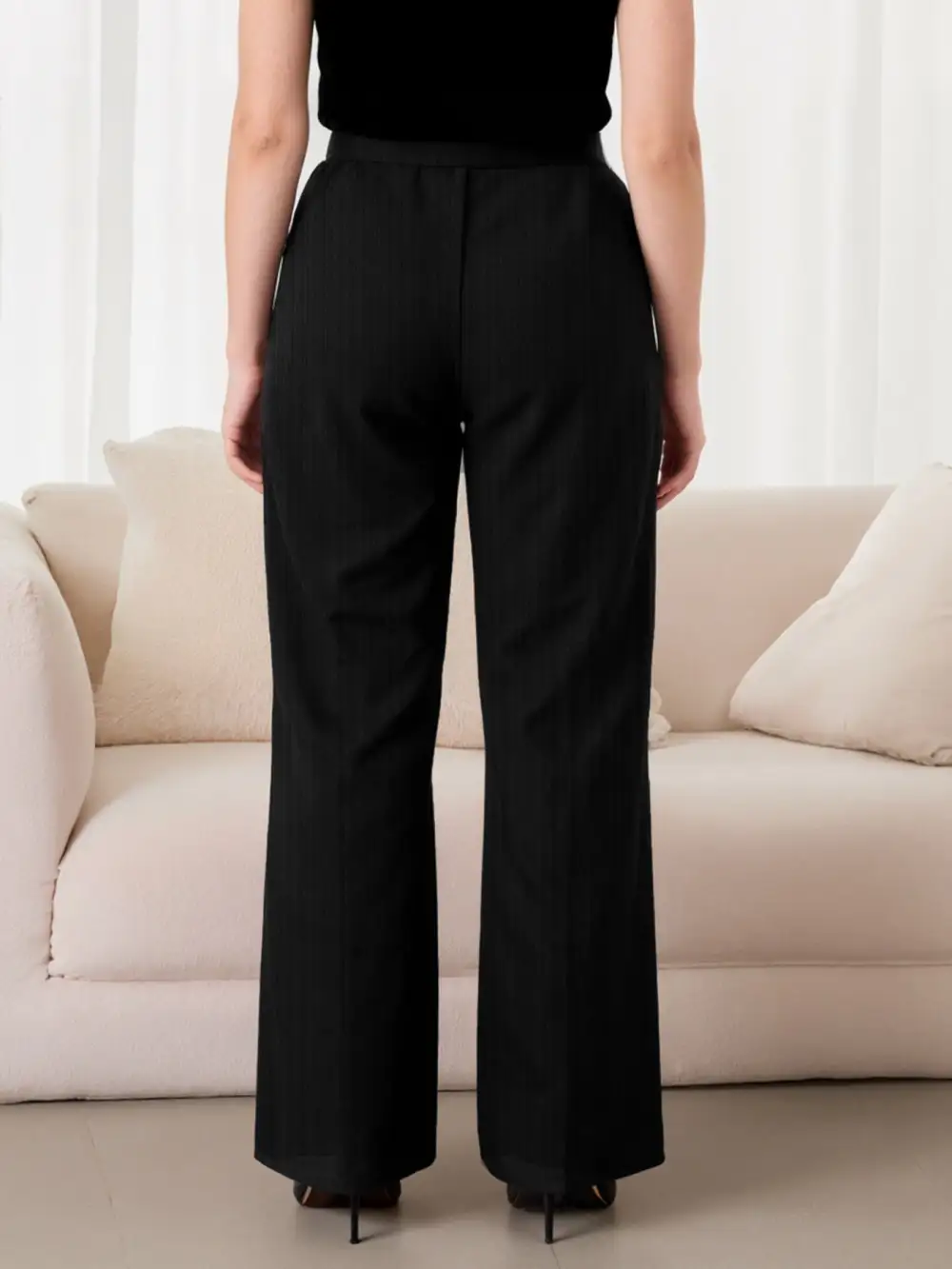 Chain Waist Wide Leg Pants