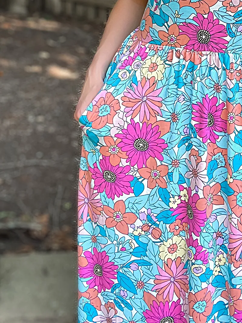 Sleeveless Floral Casual Dress