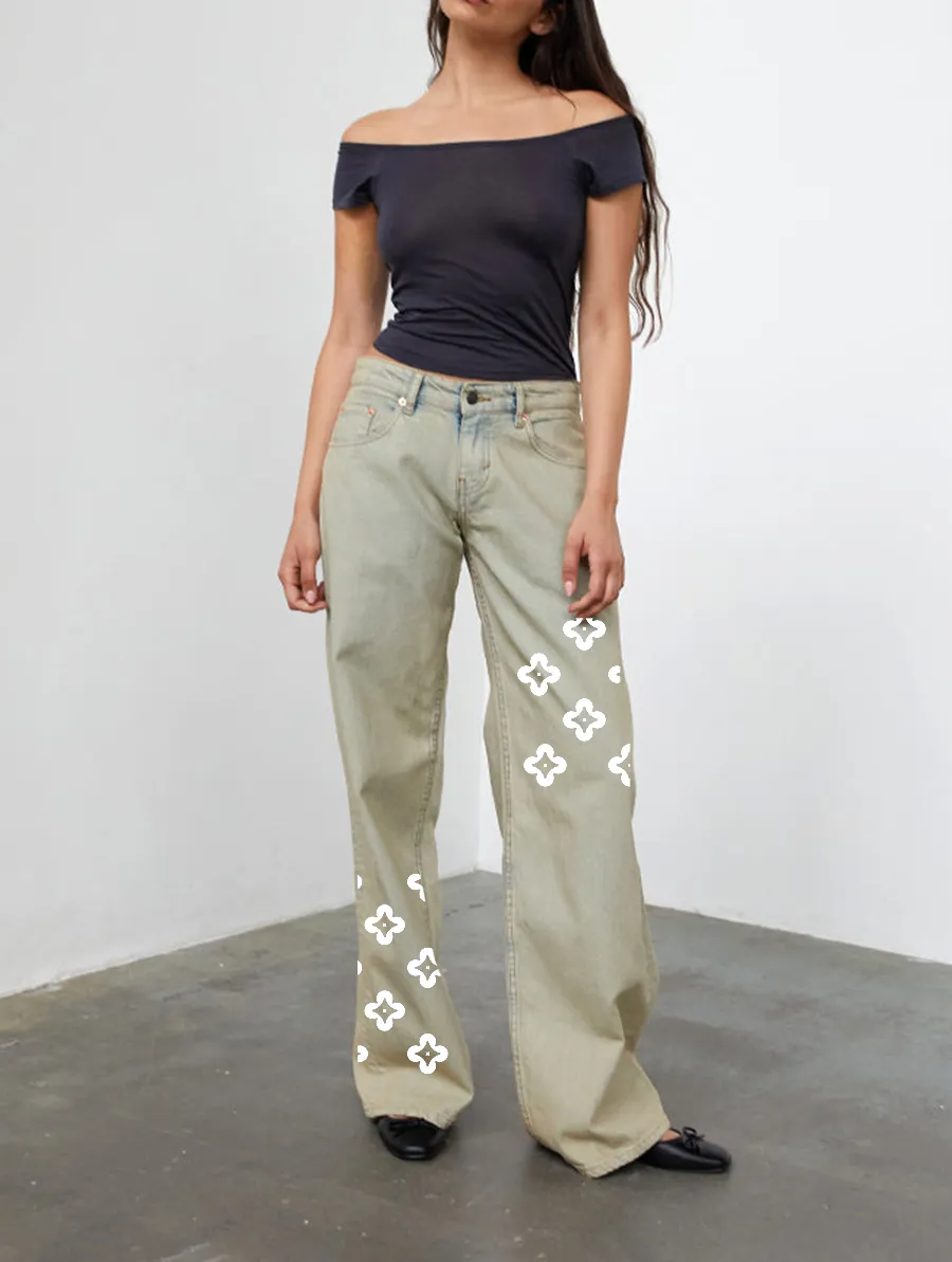 Desert Sand Wash Low Rise Roomy Jeans