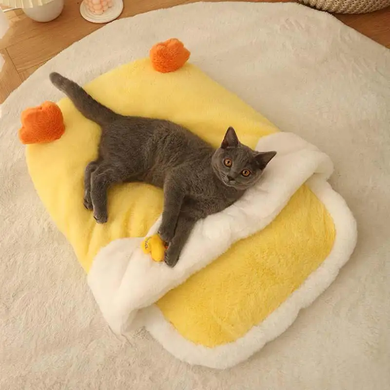 Adorable Yellow Duck Pet Sleeping Bag Cat Mat