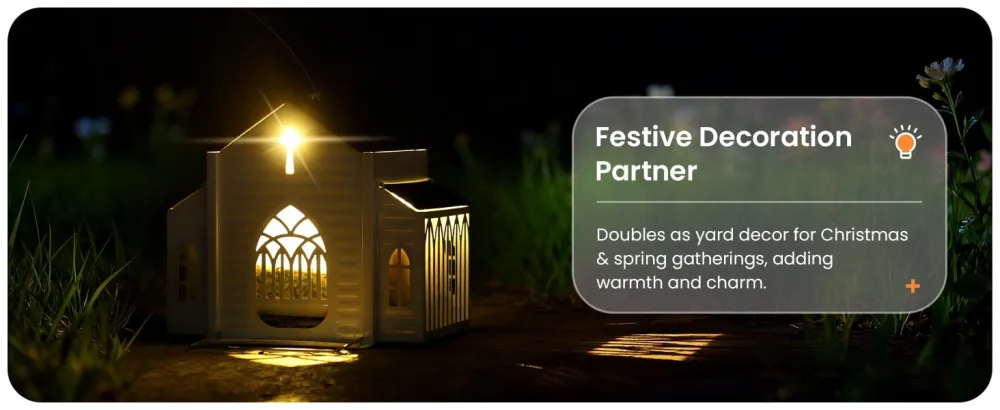 Church-Shaped Solar Bird Feeder