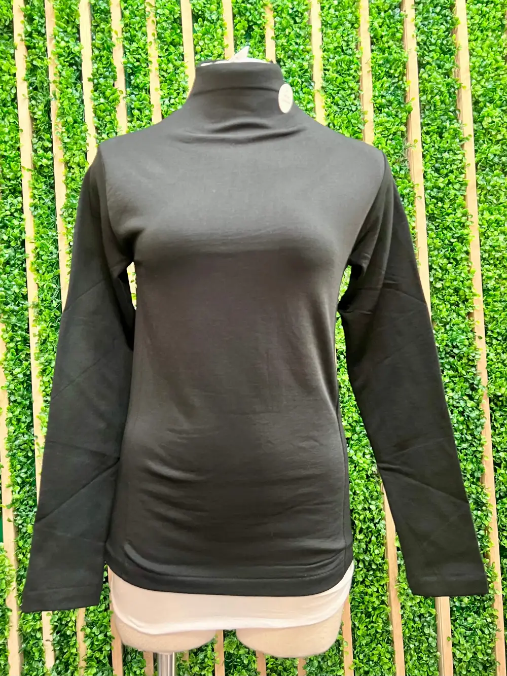 Solid Fleece Mock Neck Top