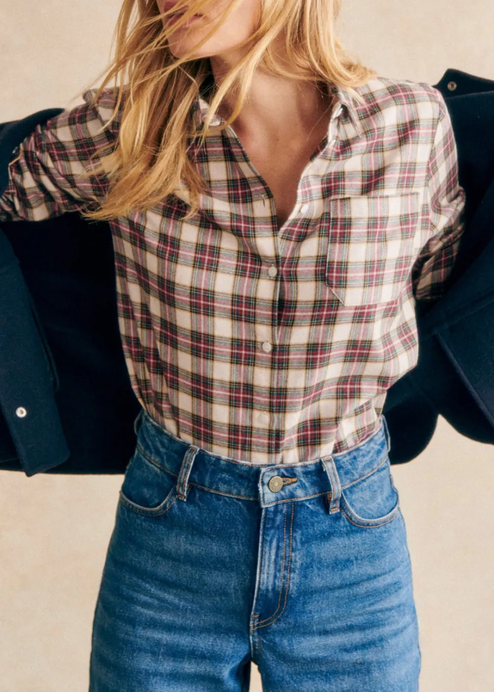 Solid Color Short Double-Faced Wool Coat