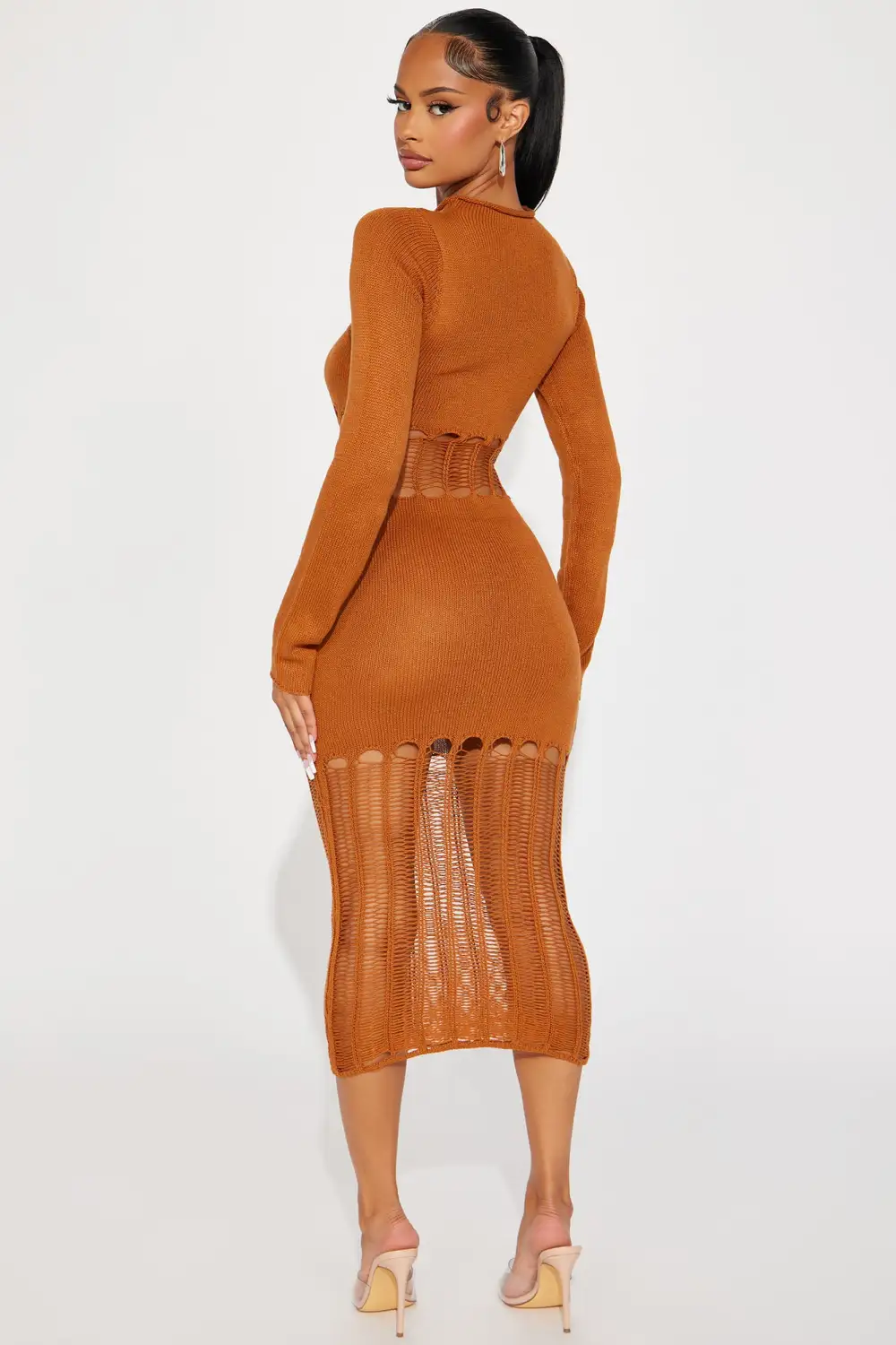 Tamara Sweater Midi Dress - Camel