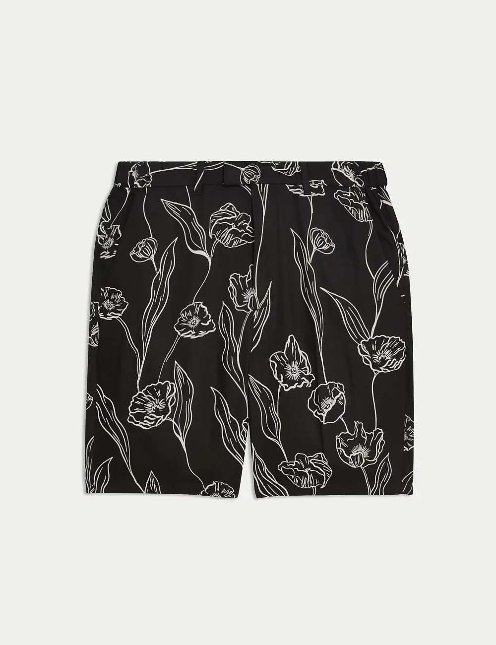 Black And White Pattern Shorts