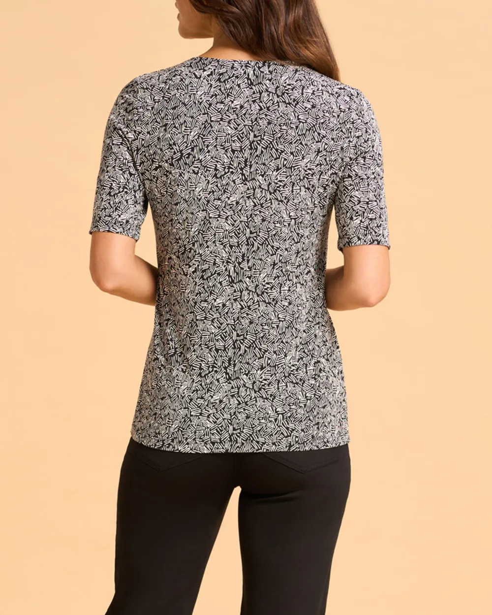 1/2 Sleeve V-Neck Tee