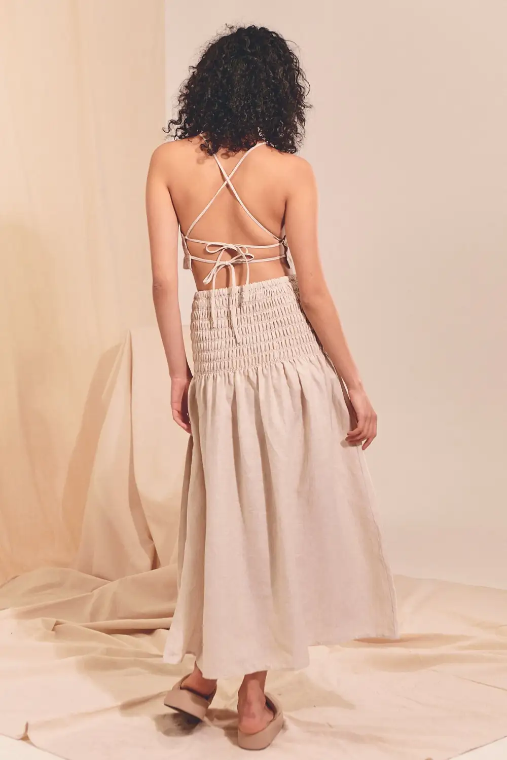 Cece Linen Skirt- Kiva