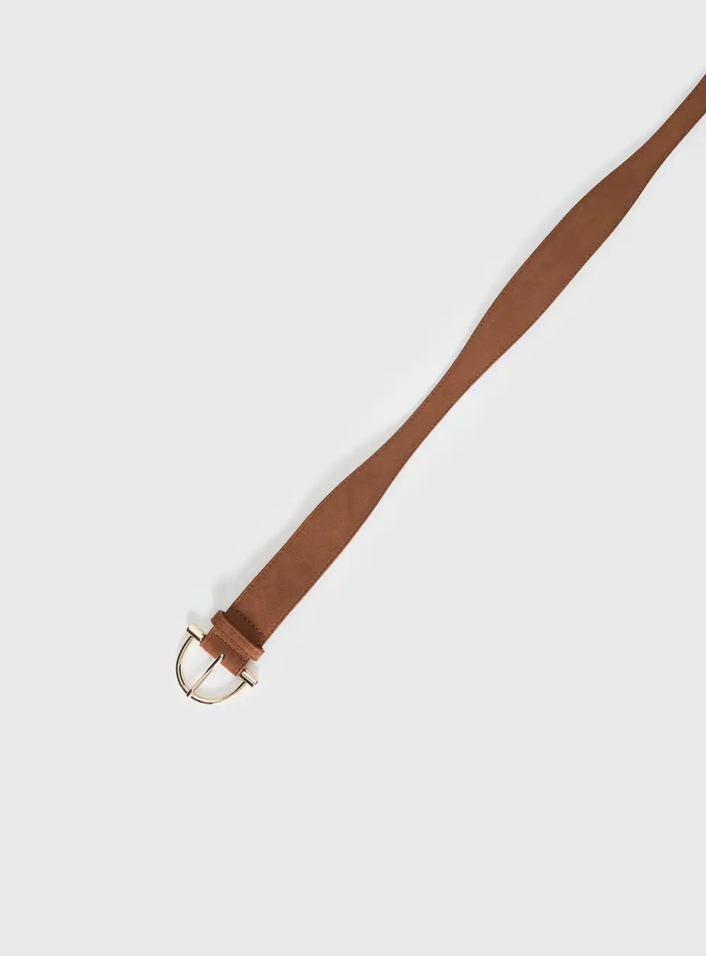 Refined Detail Buckle Faux Leather Belt