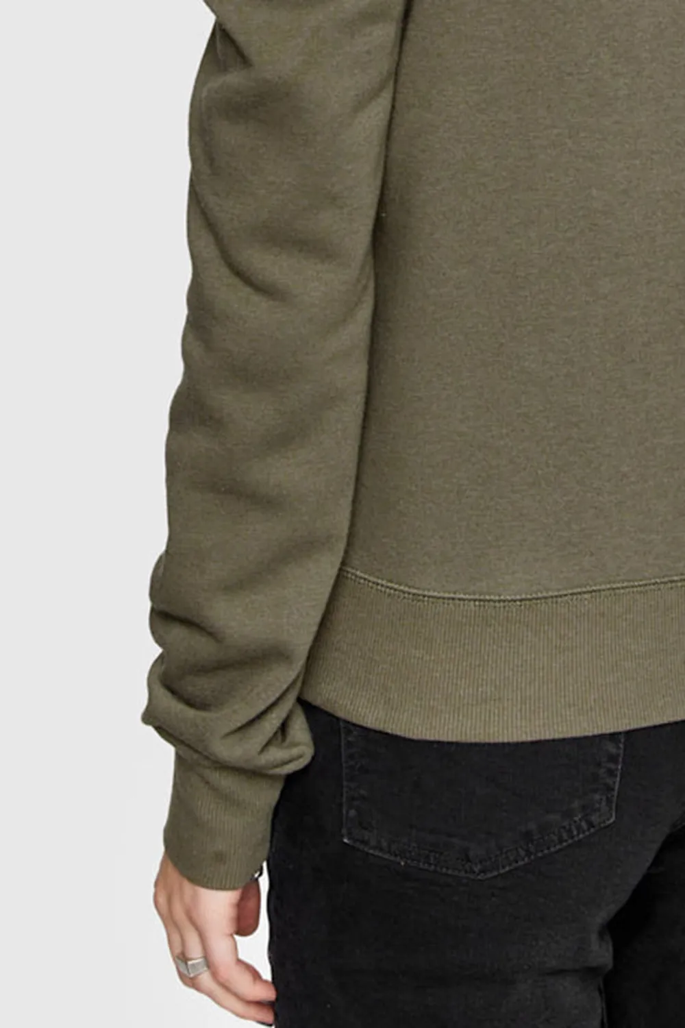 Casual Olive Green Hoodie
