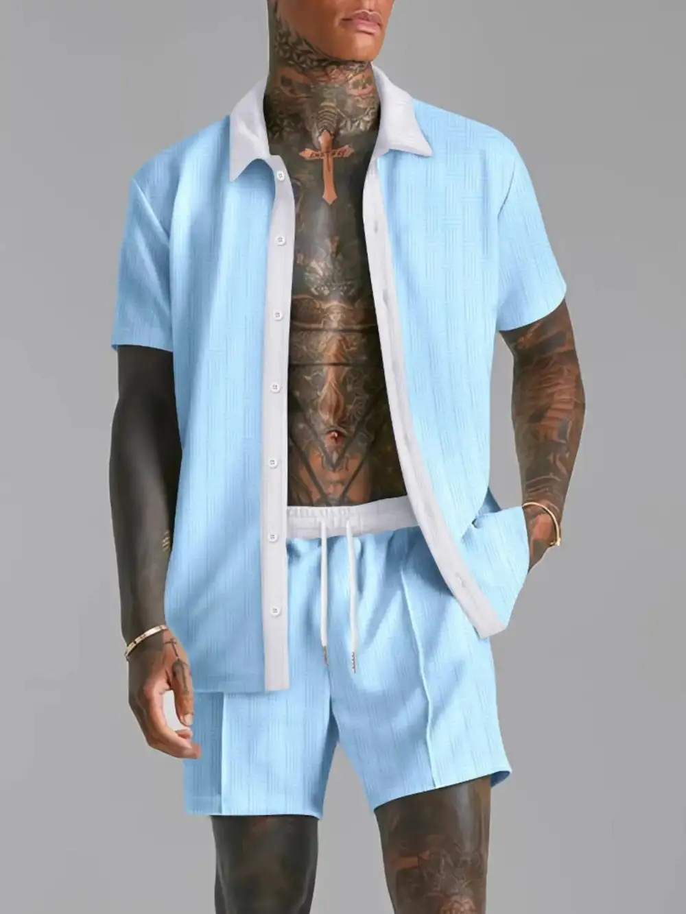 Street Cotton Blend Casual Set
