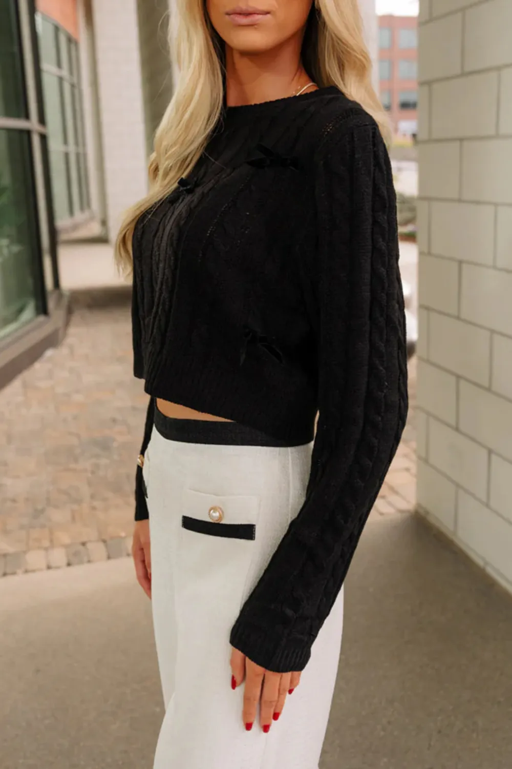 Long Sleeve Cropped Sweater