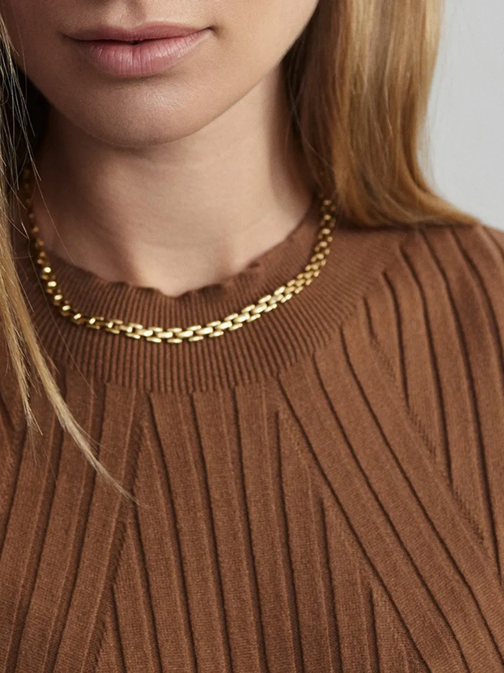 Crew Neck Rib Knit Maxi Dress