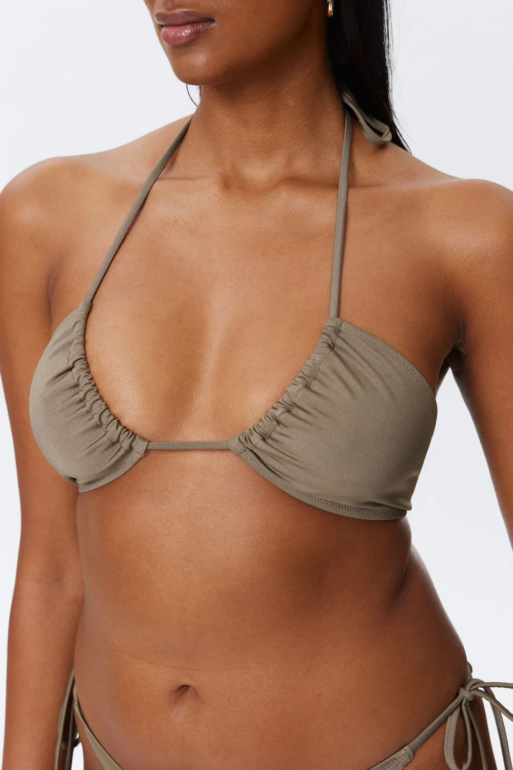 Tied Halter Neck Bikini Top