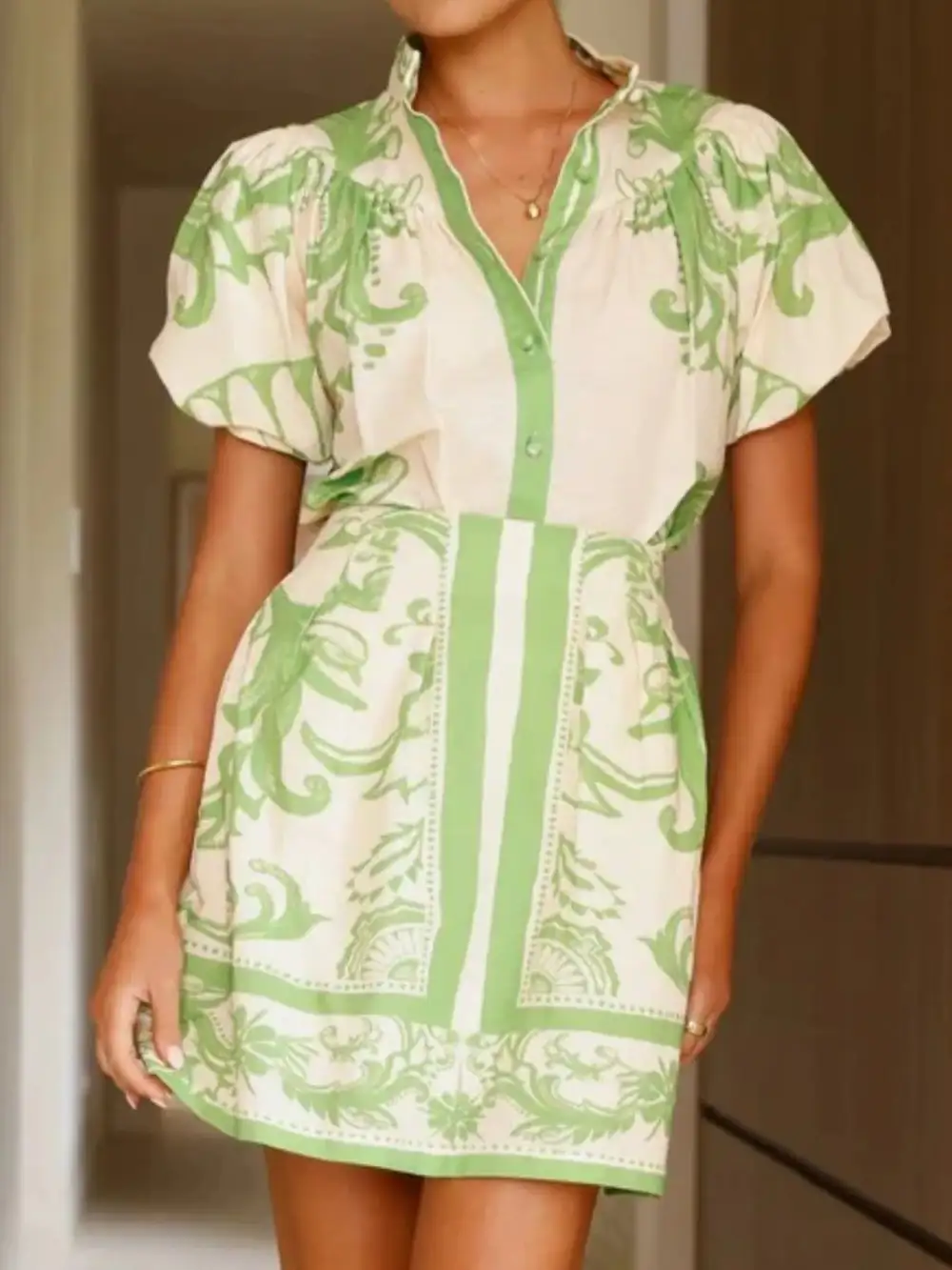 Button Front Strapless Coordinated Set