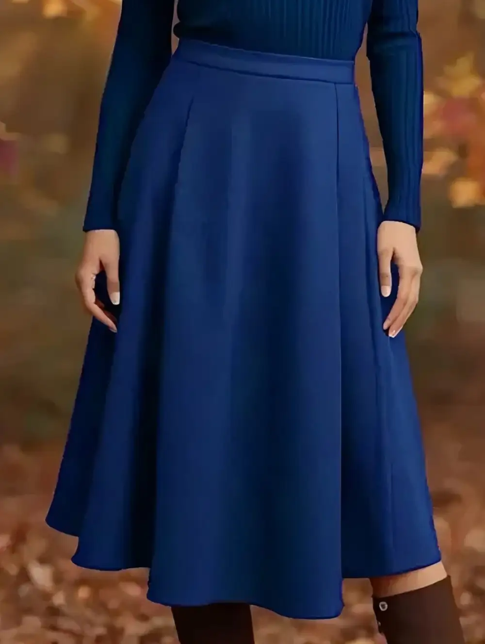 Pleated Midi Skirt