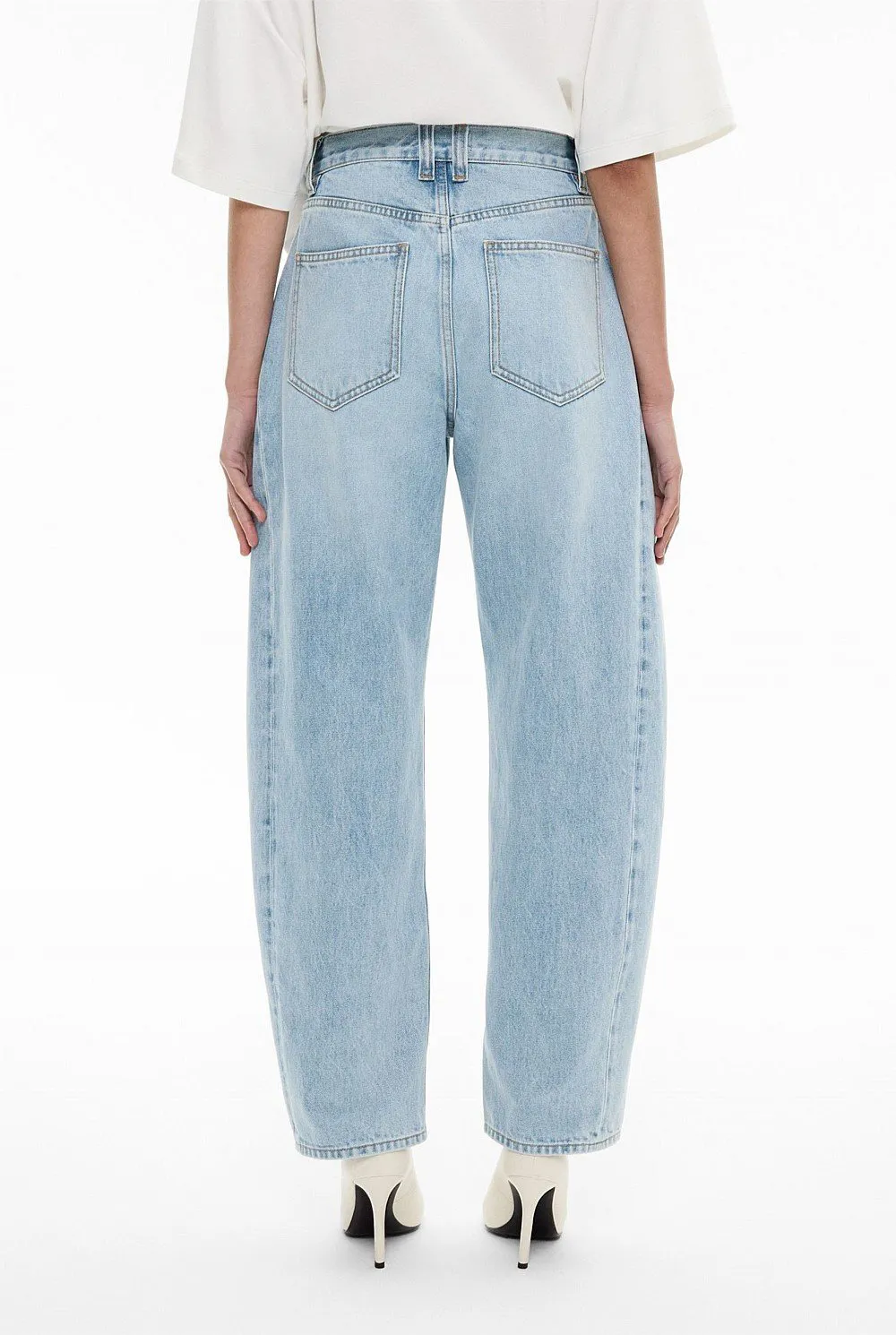Cylindrical Denim Long Pants