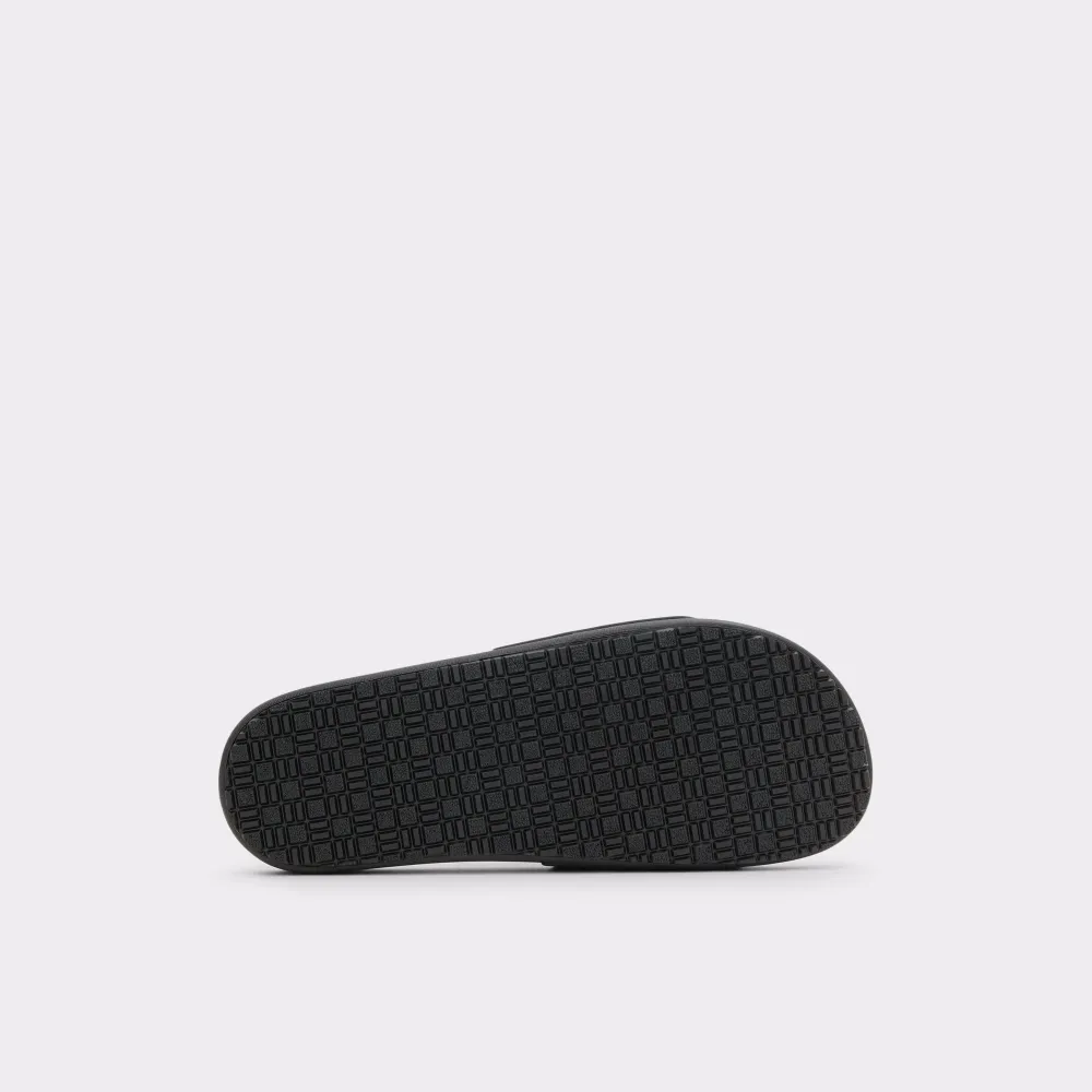 Black Horsebit Flat Slippers