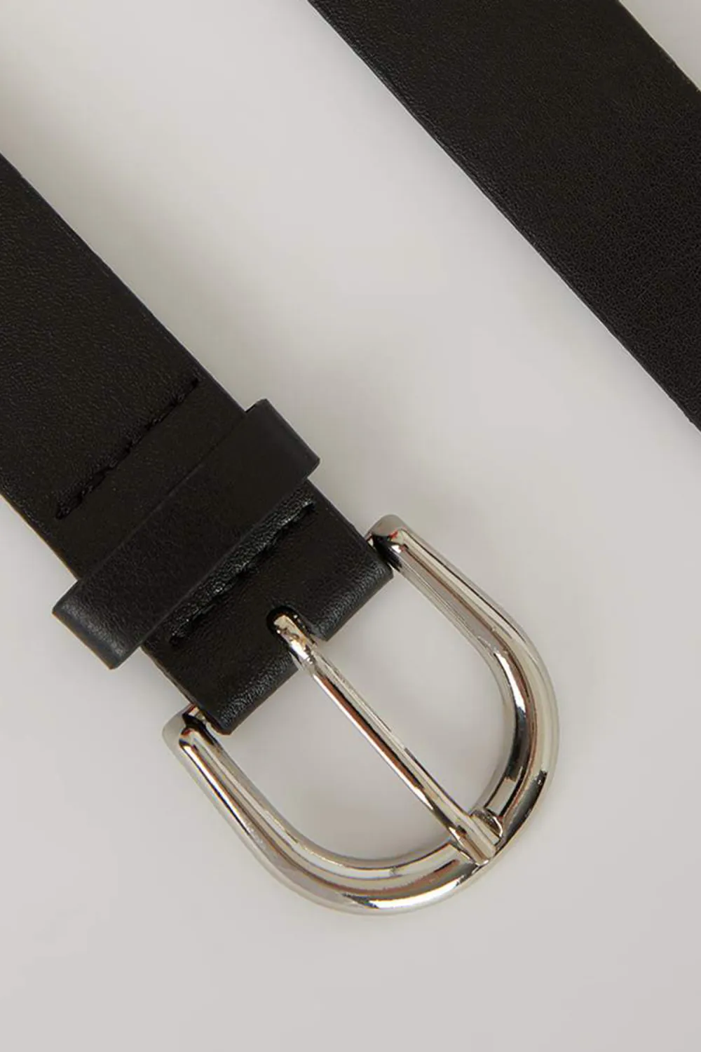 Classic Black Imitation Leather Belt
