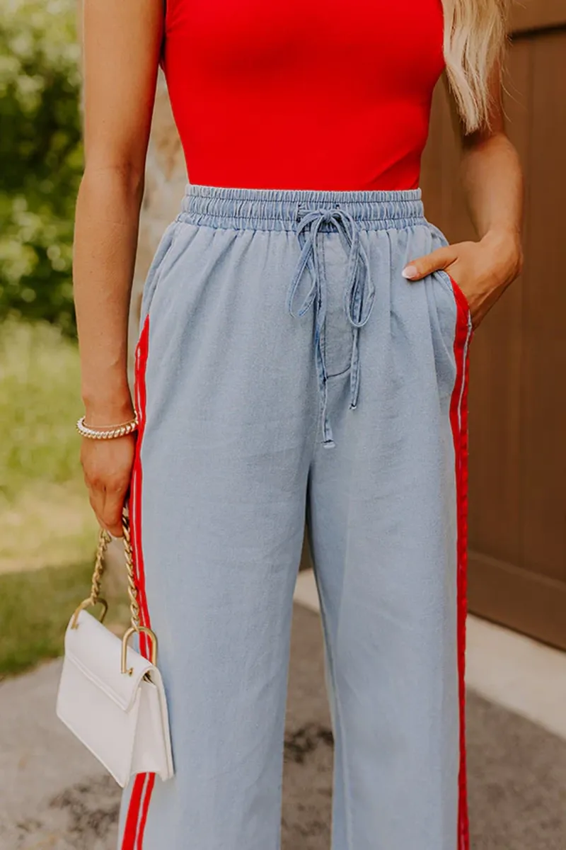 Playful Casual Anti-Wrinkle Elastic Waist Trousers