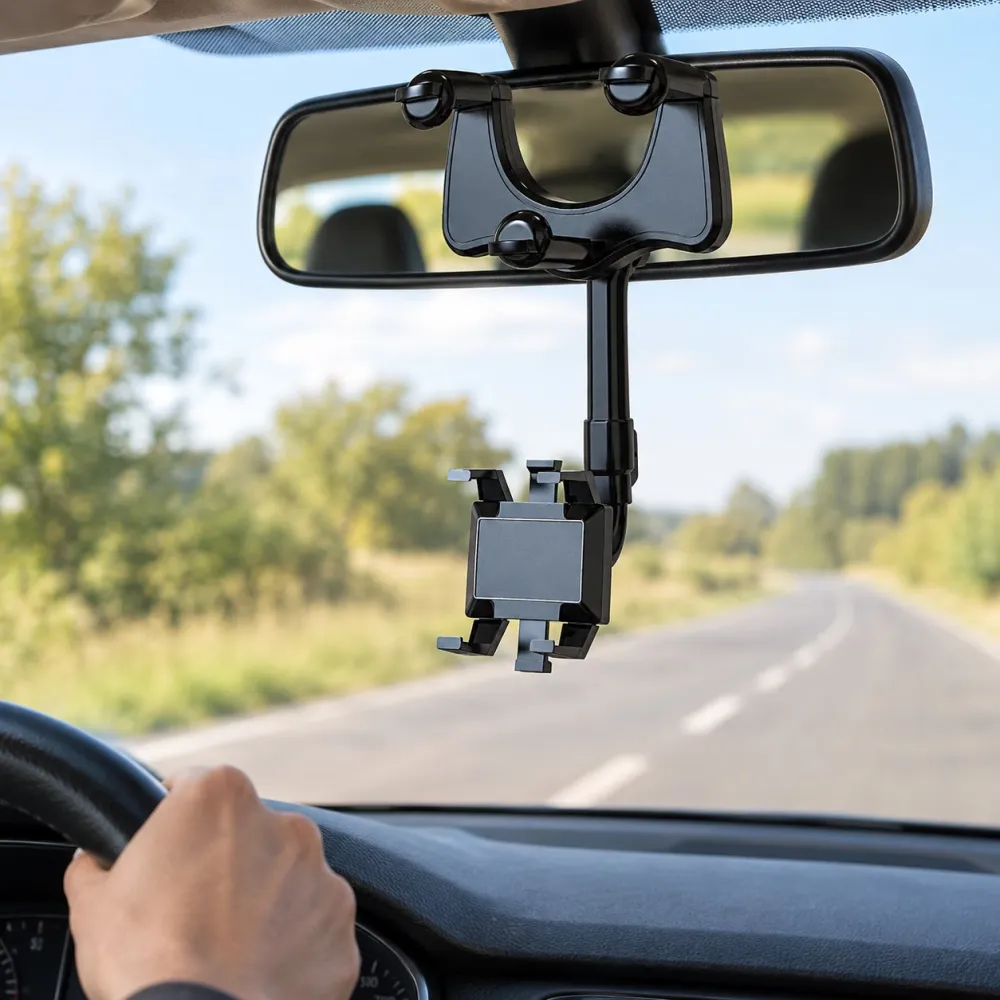 Car Rearview Mirror Phone Mount